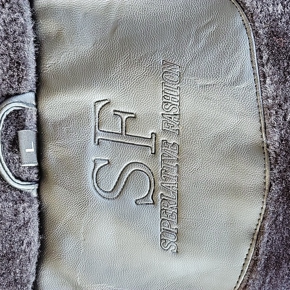 Black faux leather SF jacket - Picture 3 of 4